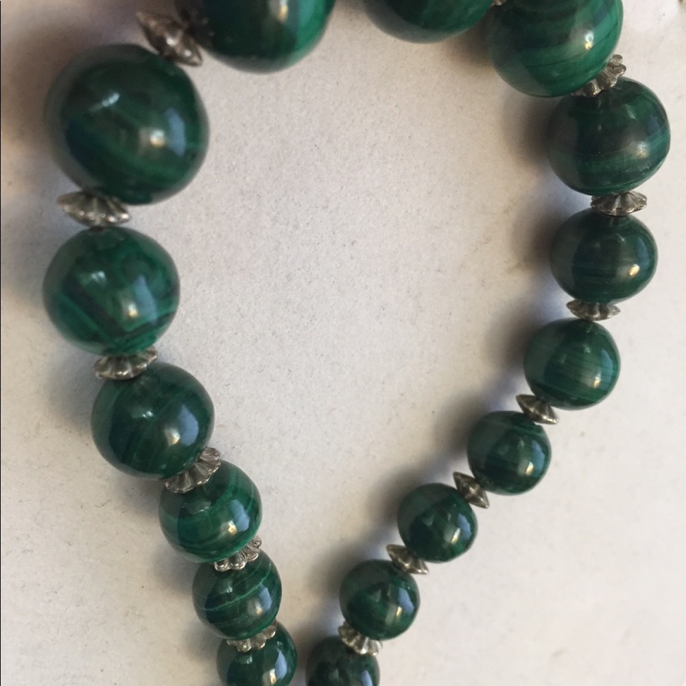 Navajo Tony Guerro 925 Malachite Earrings/Necklace - Picture 8 of 8